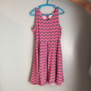 Kids Soprano, pink chevron dress